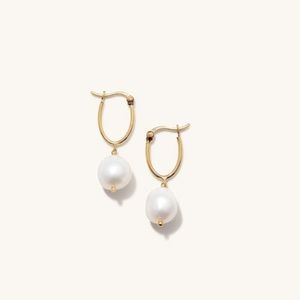 Mejuri Organic Pearl Hoops